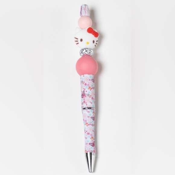 Hello Kitty Custom Made Silicone Beaded Pen - Picture 1 of 2